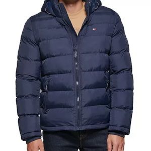 Tommy Hilfiger Quilted Puffer Jacket in Navy Blue
